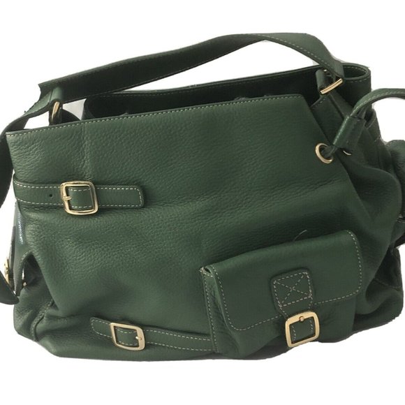 Maxx New York Handbags - Vintage Maxx New York Leather Bag, Deep Green, New